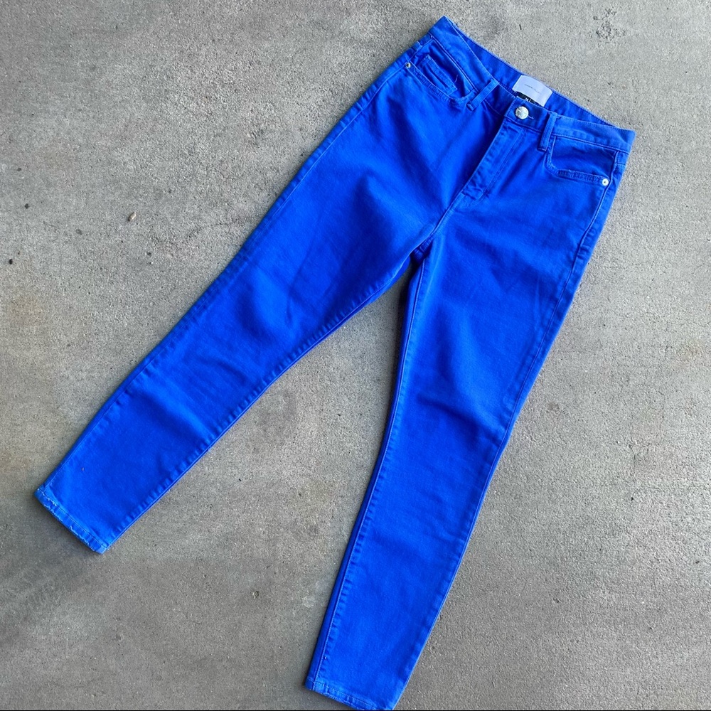Current Elliott ultra high waist skinny blue pants